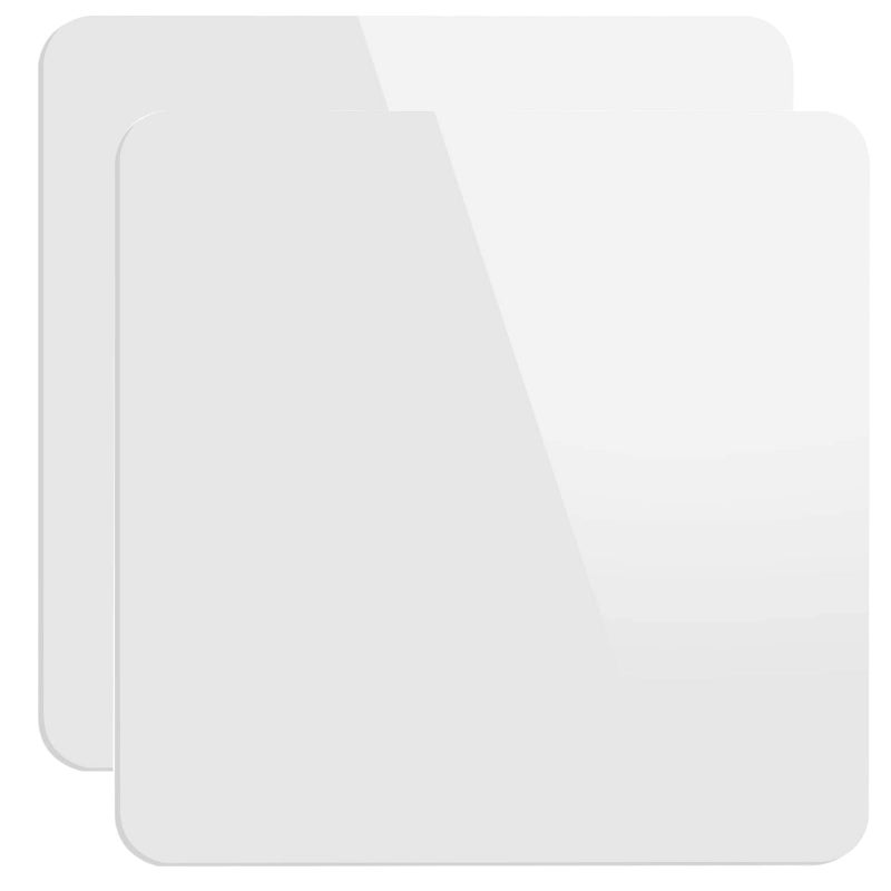 KINJOEK 2 PCS 30x30cm 12 x 12 Inch Acrylic White Reflective Display Table Riser for Professional Product Photography, Tabletop Background Photo Boards for Product Table Top Photography Shooting - Image 1